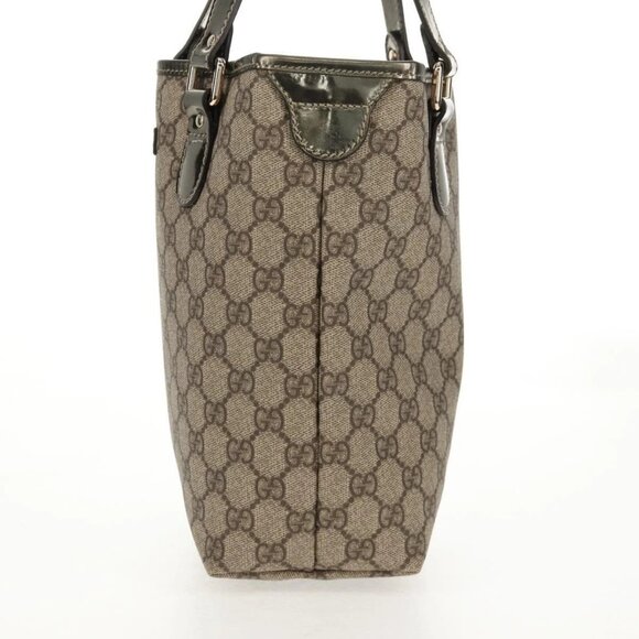 GUCCI GG Supreme Tote Bag PVC Leather Beige Silver 189897 Auth yk19708V - Picture 6 of 16